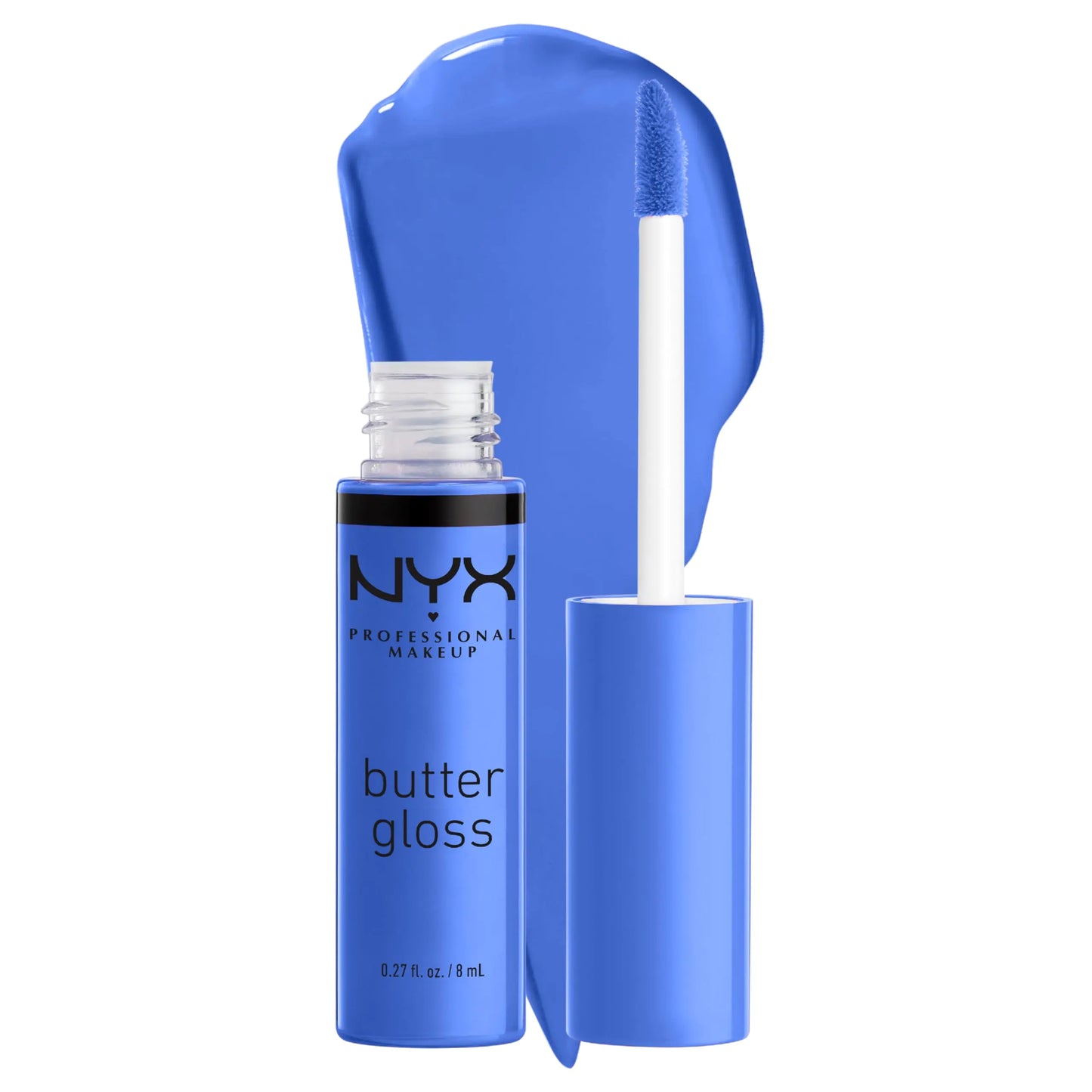 NYX PROFESSIONAL MAKEUP Butter Gloss, Non-Sticky Lip Gloss - Blueberry Tart (Periwinkle Blue) 44 Blueberry Tart 0.27 Fl Oz (Pack of 1)