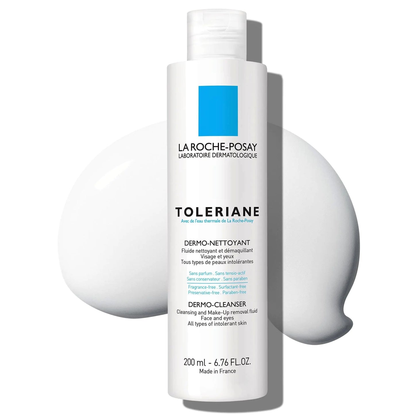 La Roche-Posay Toleriane Dermo Face Cleanser for Face & Eyes Gentle Face Wash and Makeup Remover Milky Texture Fragrance Free Preservative Free