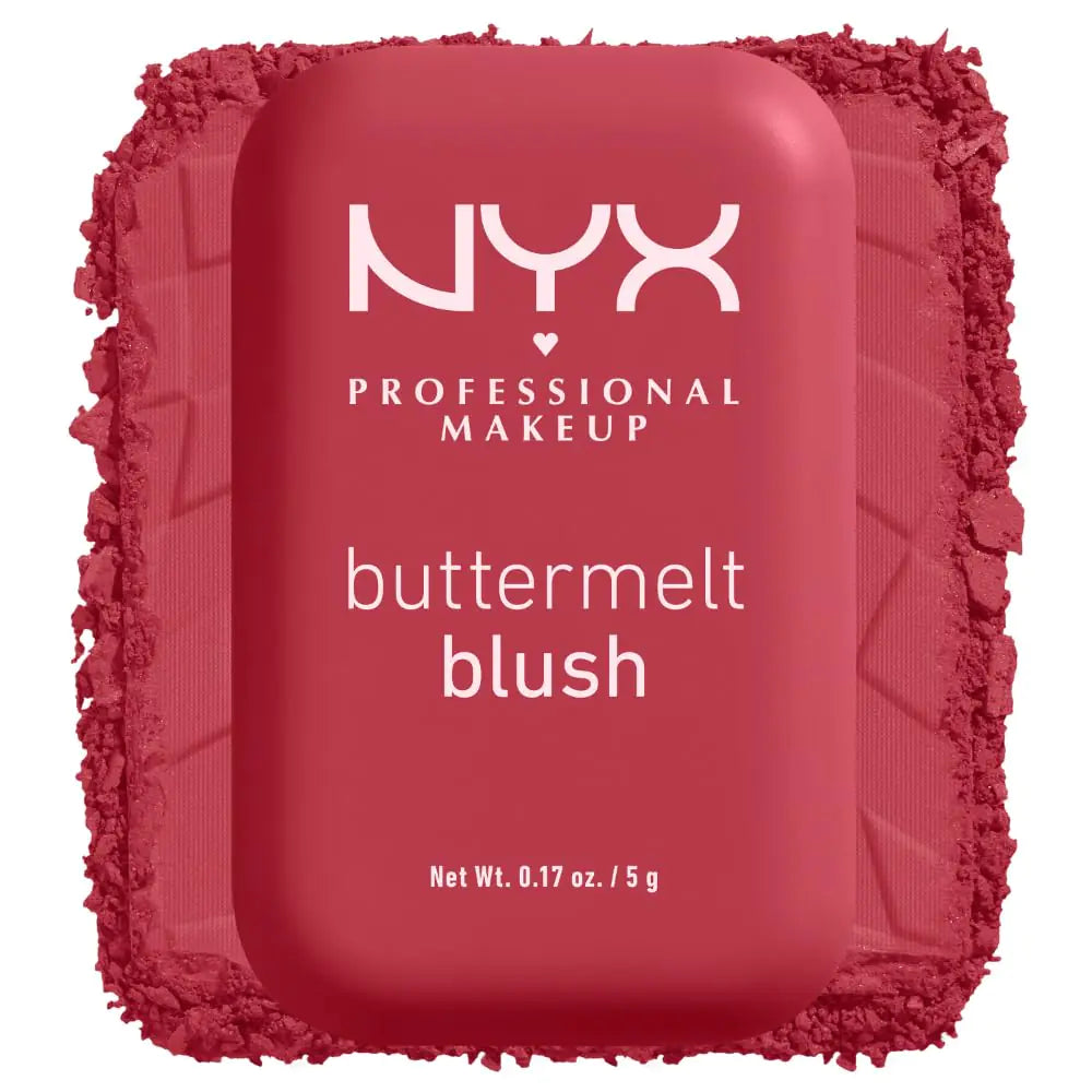 NYX PROFESSIONAL MAKEUP Buttermelt Powder Blush, Fade and Transfer-Resistant Blush, Up to 12HR Make Up Wear, Vegan Formula - Back And Butta 10 Back And Butta 0.17 Ounce (Pack of 1)