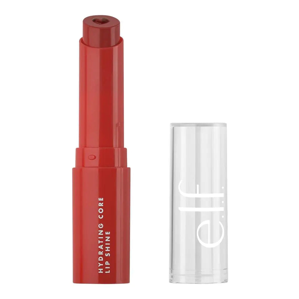 e.l.f. Hydrating Core Lip Shine Conditioning & Nourishing Lip Balm Sheer Color Tinted Lip Moisturizer Giddy 0.09 Oz