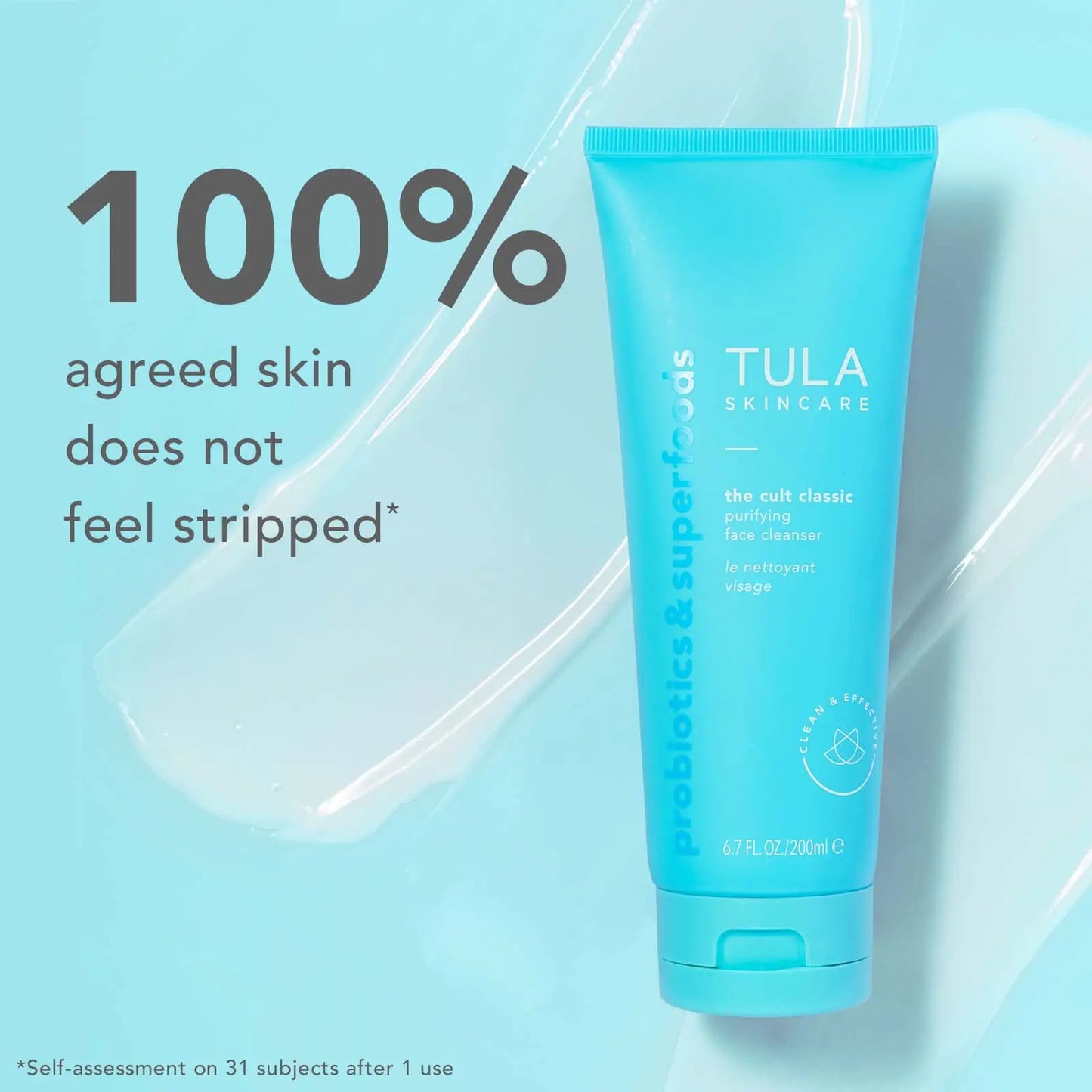 TULA Skin Care Cult Classic Purifying Face Cleanser - Supersize, Gentle and Effective Face Wash, Makeup Remover, Nourishing and Hydrating, 6.7 oz. Supersize, 6.7 Oz