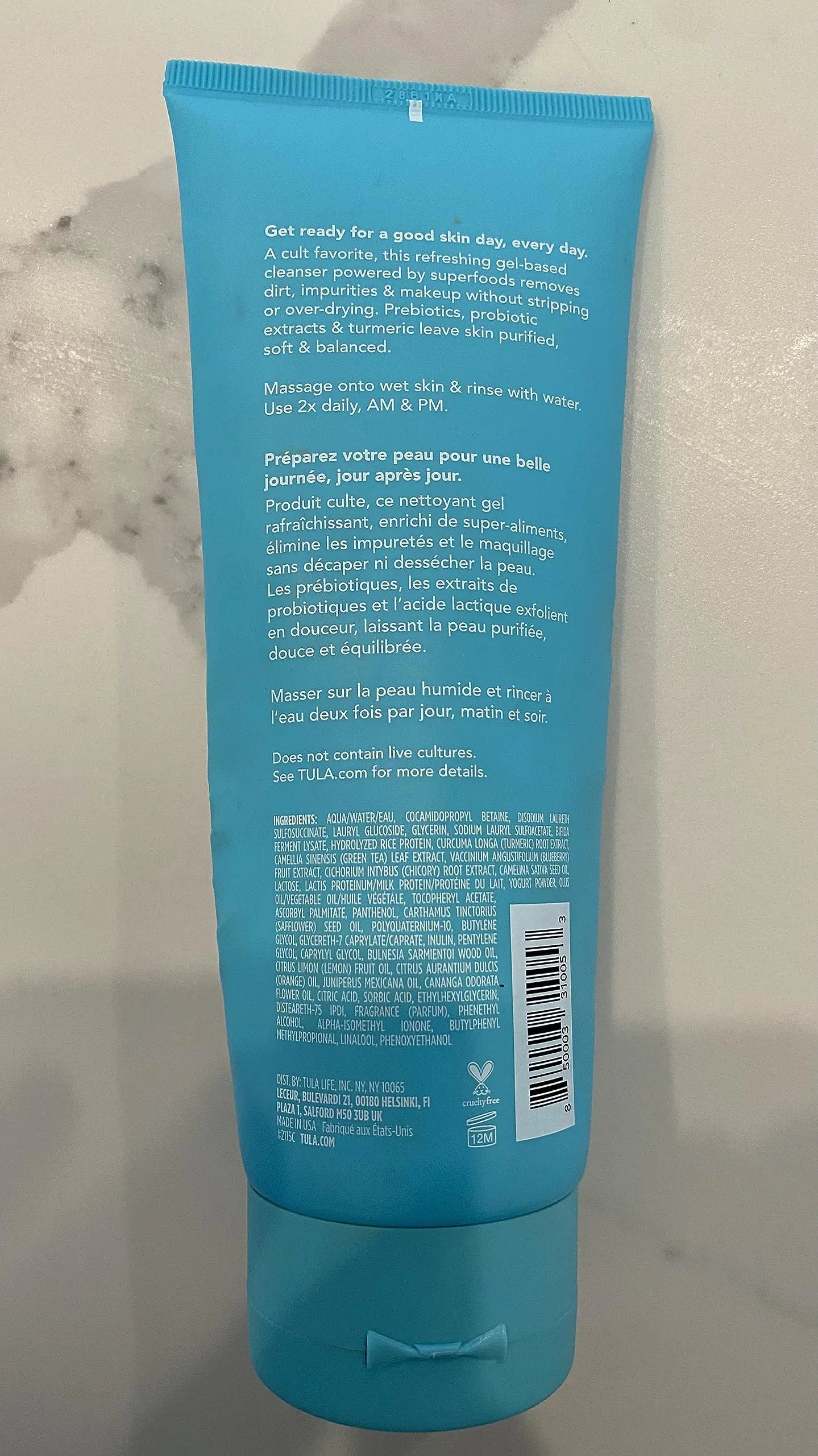 TULA Skin Care Cult Classic Purifying Face Cleanser - Supersize, Gentle and Effective Face Wash, Makeup Remover, Nourishing and Hydrating, 6.7 oz. Supersize, 6.7 Oz