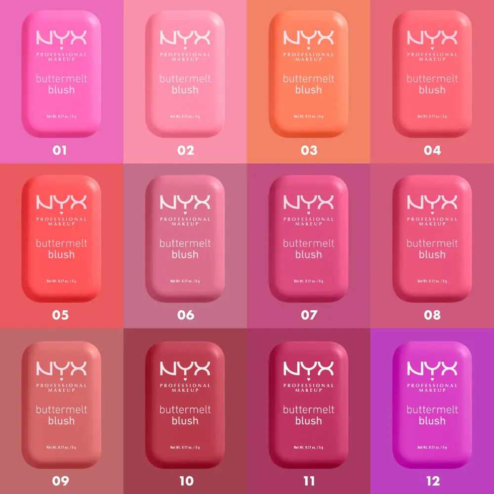 NYX PROFESSIONAL MAKEUP Buttermelt Powder Blush, Fade and Transfer-Resistant Blush, Up to 12HR Make Up Wear, Vegan Formula - Back And Butta 10 Back And Butta 0.17 Ounce (Pack of 1)