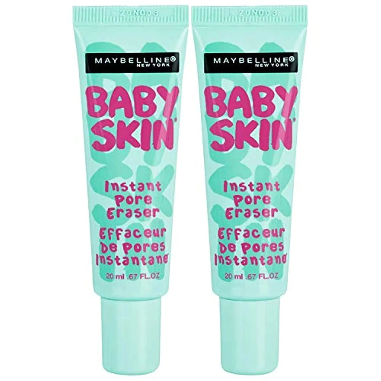 Maybelline Baby Skin Instant Pore Eraser Primer Makeup, Clear, 2 Count 0.67 Fl Oz (PACK OF 2)