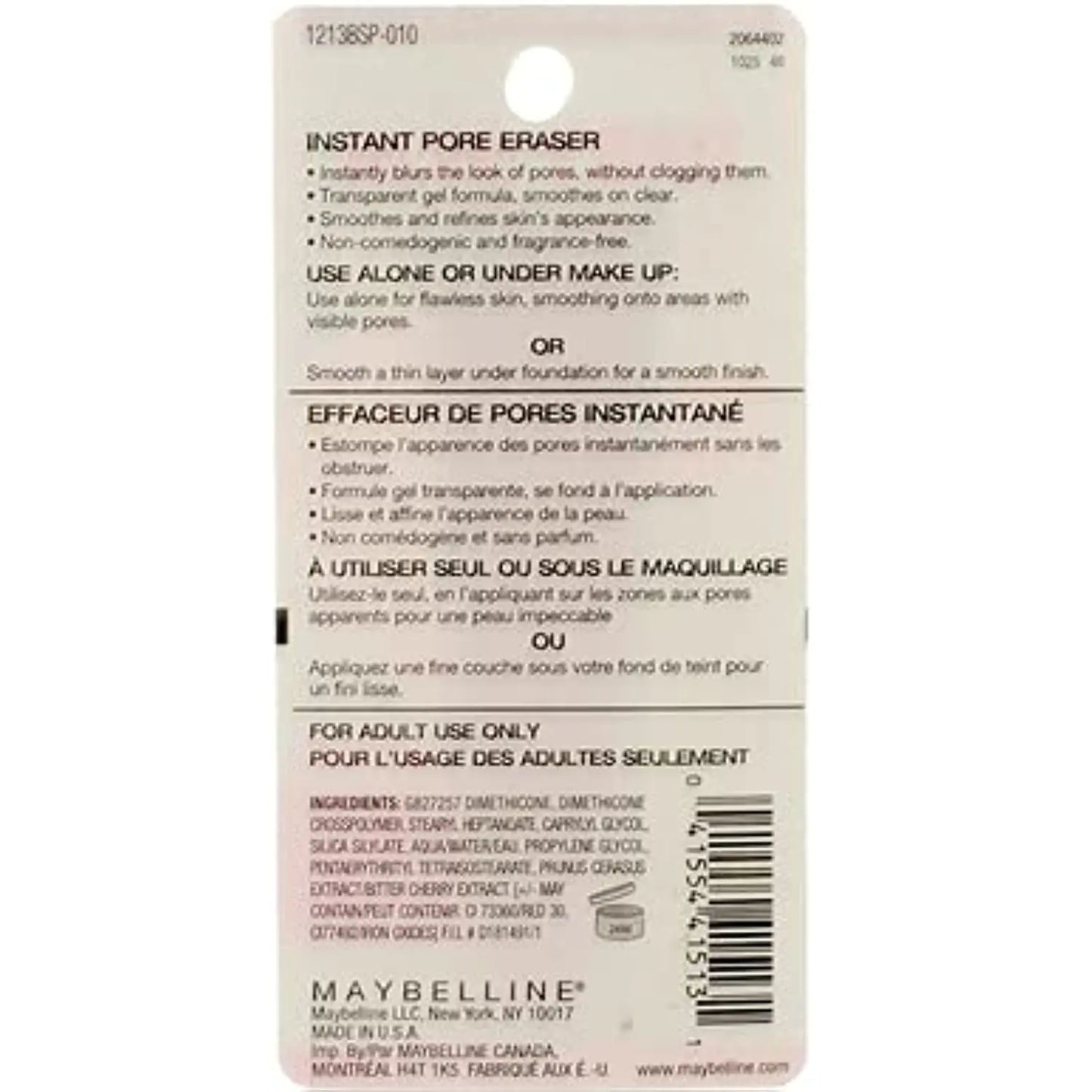 Maybelline Baby Skin Instant Pore Eraser Primer Makeup, Clear, 2 Count 0.67 Fl Oz (PACK OF 2)