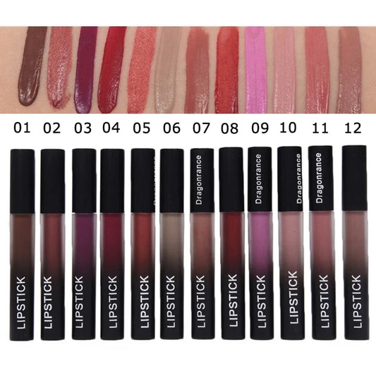 12 Colors Waterproof Matte Liquid Lipstick