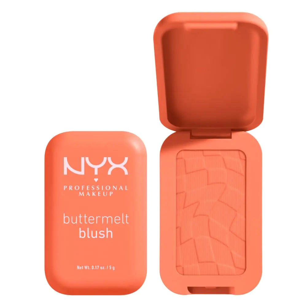 NYX PROFESSIONAL MAKEUP Buttermelt Powder Blush, Fade and Transfer-Resistant Blush, Up to 12HR Make Up Wear, Vegan Formula - Back And Butta 10 Back And Butta 0.17 Ounce (Pack of 1)