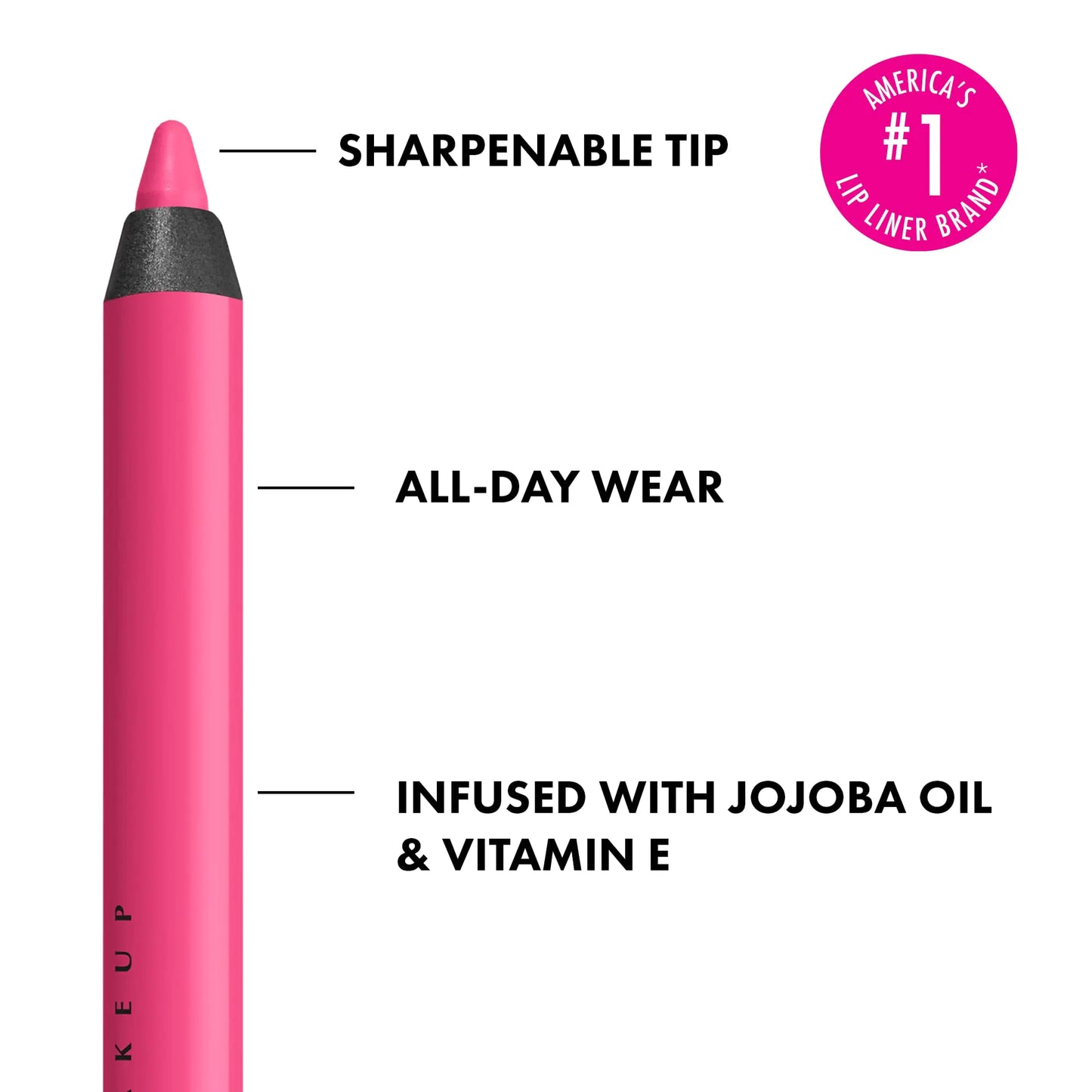 NYX PROFESSIONAL MAKEUP Line Loud Lip Liner, Longwear and Pigmented Lip Pencil with Jojoba Oil & Vitamin E - Movin' Up (Bright Pink Peach) 08 Movin' Up 0.04 Ounce (Pack of 1)