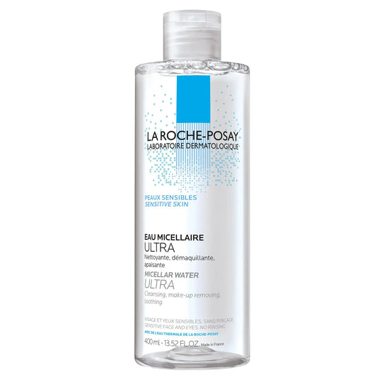 La Roche-Posay Micellar Cleansing Water for Sensitive Skin, Micellar Water Makeup Remover, Cleanses and Hydrates Skin, Gentle Face Toner, Oil Free 13.53 Fl Oz (Pack of 1)