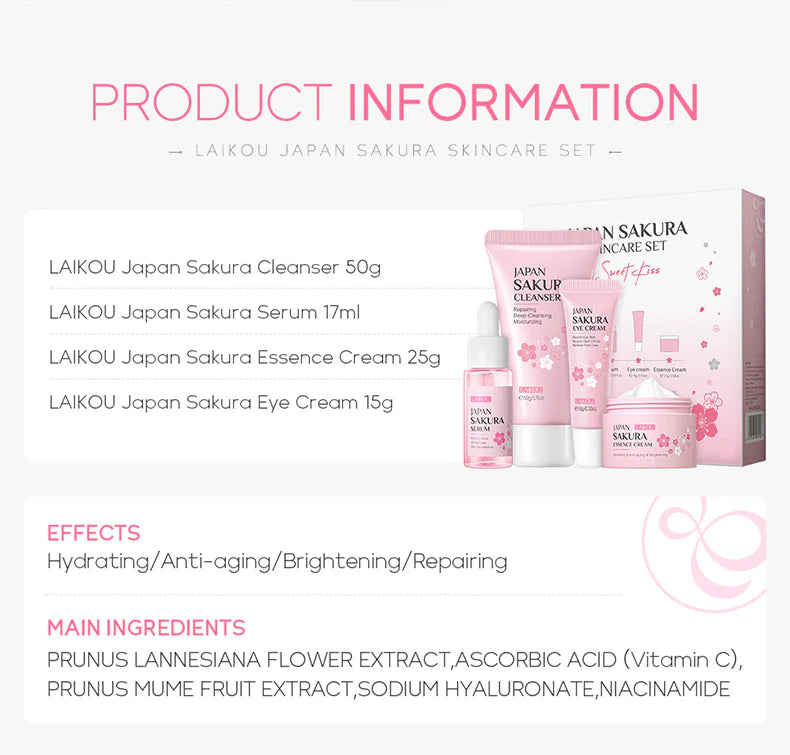 Sakura Skin Care 4-Piece Set