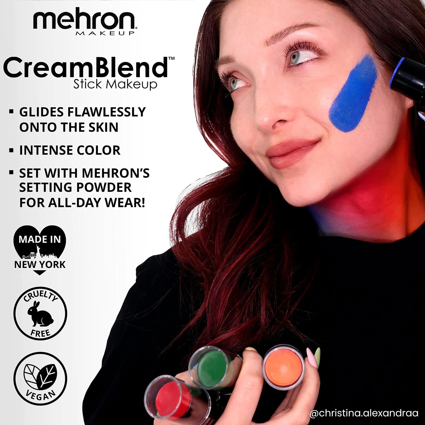 Mehron Makeup CreamBlend Stick | Face Paint, Body Paint, & Foundation Cream Makeup | Body Paint Stick Perfect for Halloween Makeup .75 oz (21 g) (Pastel Pink) Pastel Pink 0.75 Ounce