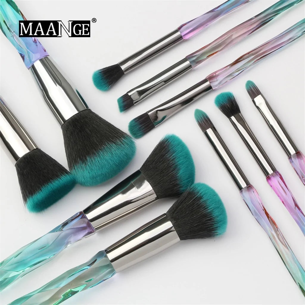 Professional Crystal Handle Makeup Brush Set